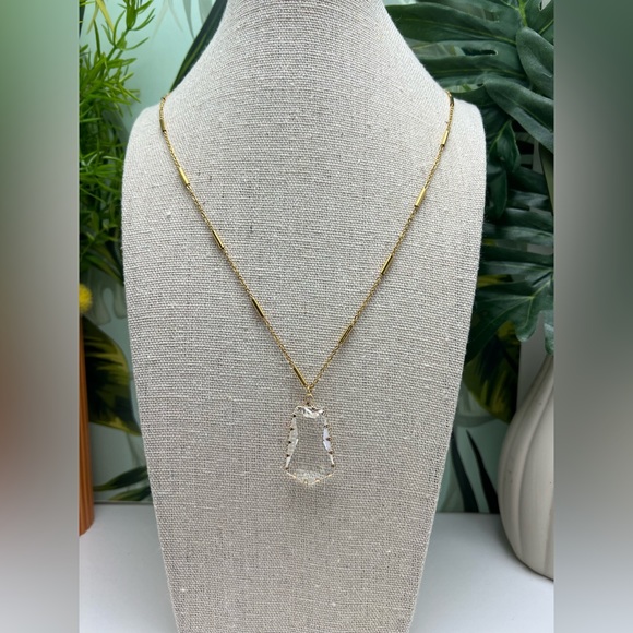 Boho Chic Classic Gold Necklace - Artsy Chic Long Pendant Necklace - Picture 5 of 17
